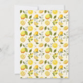 Invitation Citrus citron été Lemonade 1er anniversaire fête (Dos)