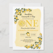 Invitation Citrus citron été Lemonade 1er anniversaire fête (Devant)