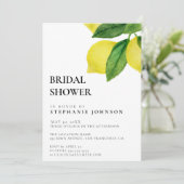 Invitation Citrus citron Fête des mariées de verdure (Debout devant)
