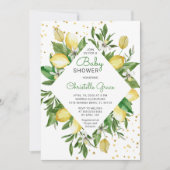 Invitation Citrus citron Italie Genre Neutre Baby shower Chic (Devant)