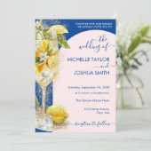 Invitation Citrus citron Limoncello Italie Destination Mariag (Debout devant)