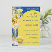 Invitation Citrus citron Limoncello Italie Destination Mariag (Debout devant)