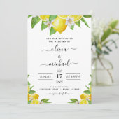 Invitation Citrus citron Mariage jaune (Debout devant)