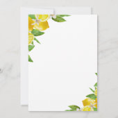 Invitation Citrus citron Mariage jaune (Dos)