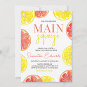 Invitation Citrus Citron Pomelo Fête des mariées principale d (Devant)