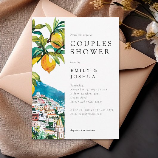 Invitation Citrus Citrus Amalfi Coast Couples Douche