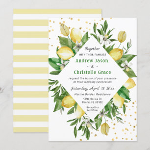 Invitation Citrus Citrus Italie Mariage moderne italien éléga