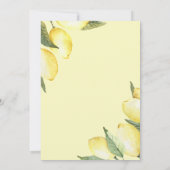 Invitation Citrus d'aquarelle de citron Brunch pour bébé mode (Dos)