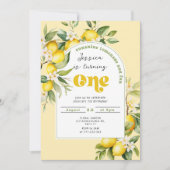 Invitation Citrus de citron Méditerranée 1er anniversaire (Devant)