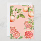Invitation Citrus de pamplemousse Thème Baby shower de fruits (Dos)