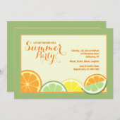 Invitation Citrus d'été (Devant / Derrière)