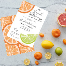 Citrus doux Baby shower moderne
