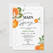 Invitation Citrus Elle A Trouvé Sa Fête des mariées Squeeze (Devant)