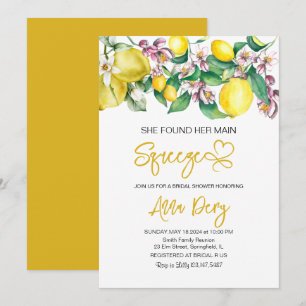 Invitation Citrus Elle A Trouvé Sa Principale Fête des mariée