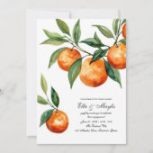 Invitation Citrus Engagement | Orange Méditerranéen (Devant)