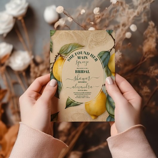 Invitation Citrus Fête des mariées principale Citrus Citron b