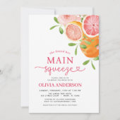 Invitation Citrus Fête des mariées principale Squeeze orange  (Devant)