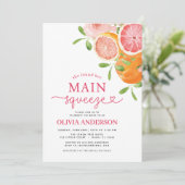Invitation Citrus Fête des mariées principale Squeeze orange  (Debout devant)