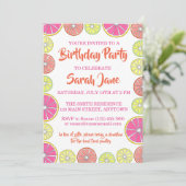 Invitation Citrus Fruit Citron Lime Orange Grappe (Debout devant)