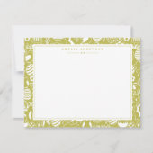 Invitation Citrus Green Easter Egg Frame Note Card (Devant)
