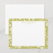 Invitation Citrus Green Easter Egg Frame Note Card (Devant / Derrière)