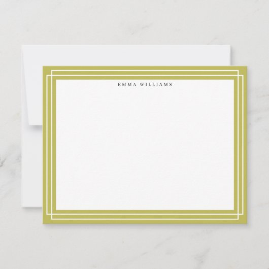 Invitation Citrus Green Frame Note Card (Devant)