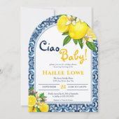 Invitation Citrus Lemon Baby shower de la côte amalfitaine (Devant)