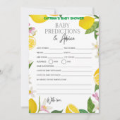Invitation Citrus Lemon Baby shower - Nom modifiable, 5x7 (Devant)