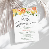 Invitation Citrus Lemon Orange Fête des mariées Florale