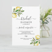 Invitation Citrus Lemons Bridal Shoe (Debout devant)