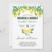 Invitation Citrus Lemons Brunch & Fête des mariées Bubbly (Devant)