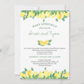 Invitation Citrus Lemons Sexe Neutre Bébé Parsemer (Devant)