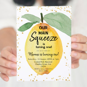 Invitation Citrus Notre Squeeze Principal Anniversaire Fête I