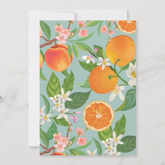 Invitation Citrus Orange Love at First Spritz Fête des mariée (Dos)