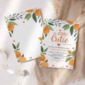 Invitation Citrus Orange Theme Little Cutie Baby shower
