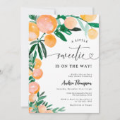 Invitation Citrus Orange Un Petit Baby shower Sucré (Devant)