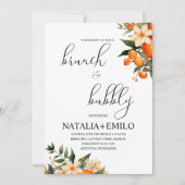 Invitation Citrus Oranges Floral Bridal Shower Brunch (Devant)