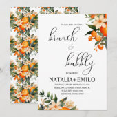 Invitation Citrus Oranges Floral Bridal Shower Brunch (Devant / Derrière)