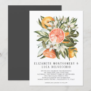 Invitation Citrus Orchard   Boho Botanical Mariage