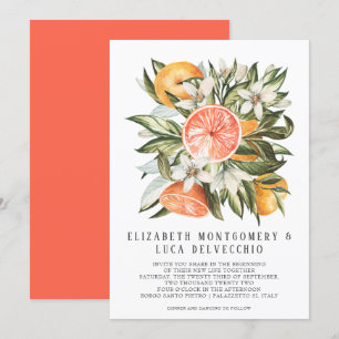 Invitation Citrus Orchard   Boho Botanical Mariage