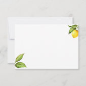 Invitation Citrus Orchard Détails du Mariage (Dos)