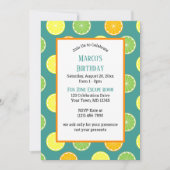 Invitation Citrus Slices Toutes les occasions Blue Party (Devant)