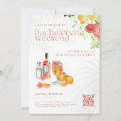 Invitation Citrus Spritz tropical | Fin de semaine de bachelo (Devant)