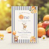 Invitation Citrus Sweet Bunny Boy First Birthday