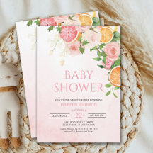 Citrus Thème Fruit Baby shower Floral