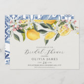 Invitation Citrus thème nuptiale douche (Devant / Derrière)