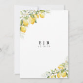 Invitation Citrus Vert Citron La Nuit Avant L'Invitation (Dos)