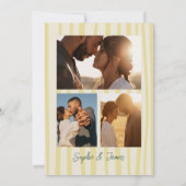 Invitation Citrus Yellow Champagne Tower Photo Engagement (Dos)