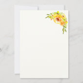 Invitation Citrus Yellow Floral Wedding I Spy Hunt Game Card (Dos)