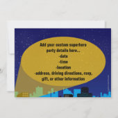 Invitation City Night Skyline Superhero Boys fête d'anniversa (Dos)